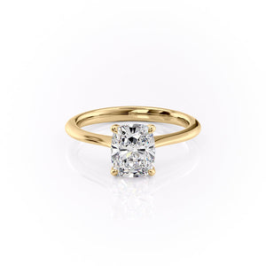 The Katelyn Set With A 2 Carat Elongated Cushion Lab Diamond