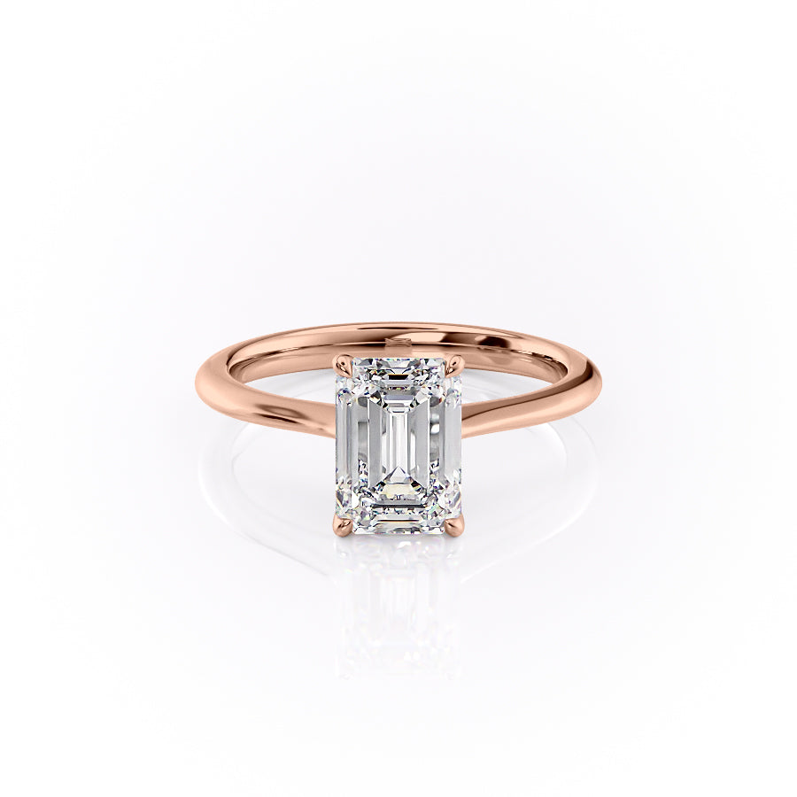 The Katelyn Set With A 1.5 Carat Emerald Lab Diamond
