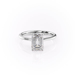 The Katelyn Set With A 3 Carat Emerald Lab Diamond