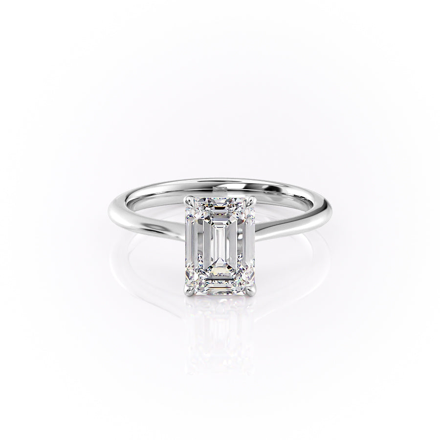 The Katelyn Set With A 2 Carat Emerald Lab Diamond