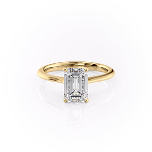 The Katelyn Set With A 1.5 Carat Emerald Lab Diamond
