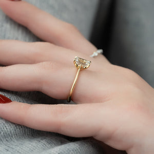 The Katelyn Set With A 2 Carat Emerald Lab Diamond