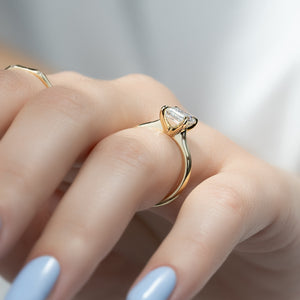 The Katelyn Set With A 2 Carat Emerald Lab Diamond