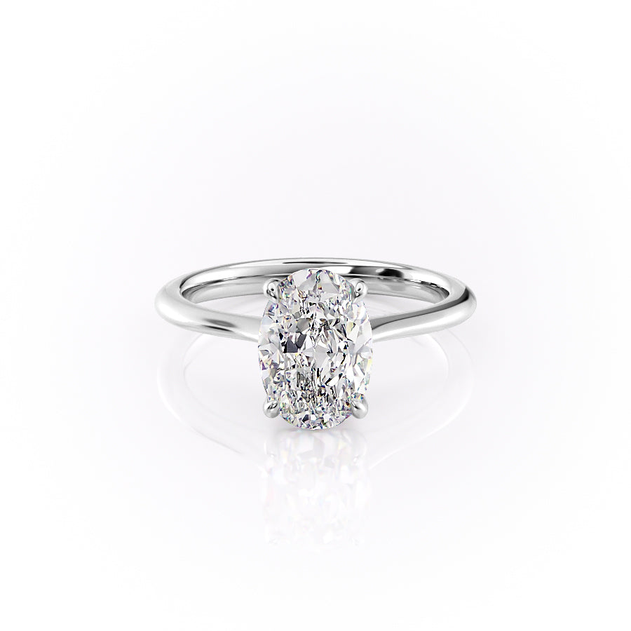 The Katelyn Set With A 1.5 Carat Oval Lab Diamond