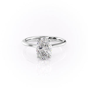 The Katelyn Set With A 2.5 Carat Oval Lab Diamond