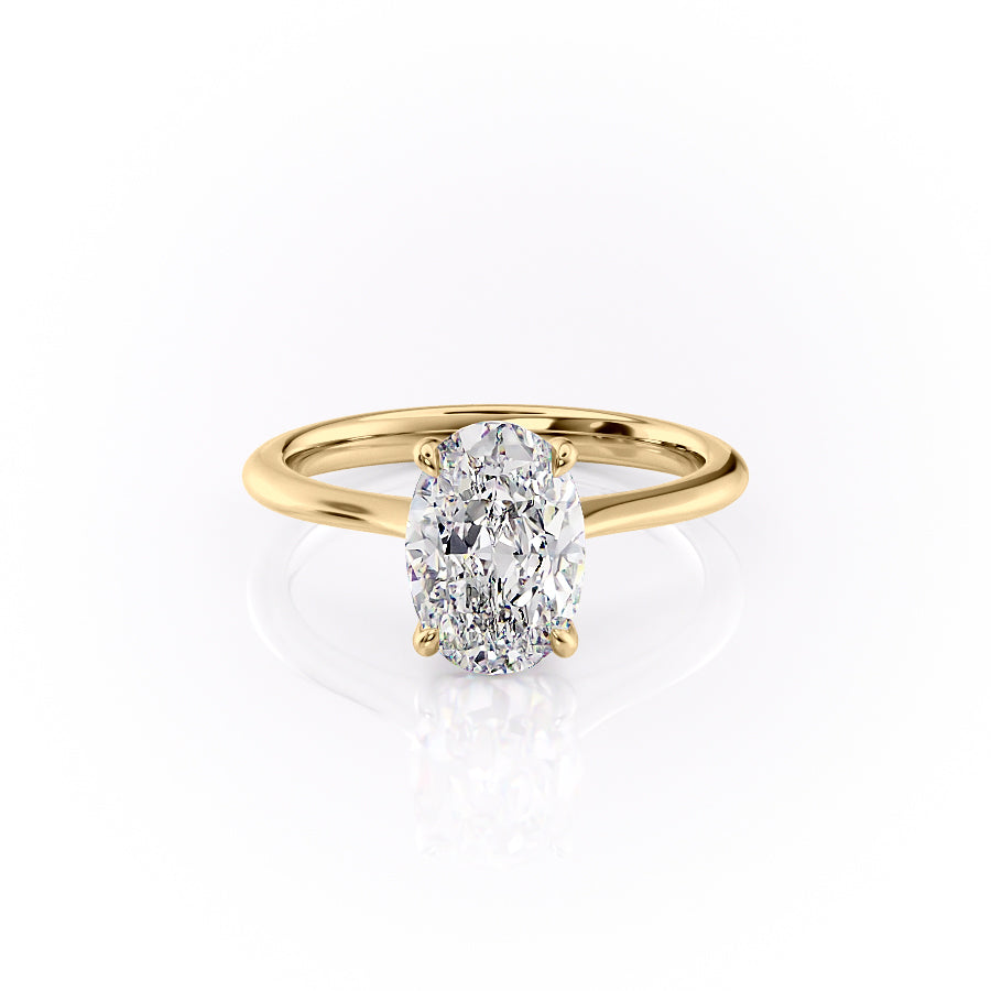 The Katelyn Set With A 1.5 Carat Oval Lab Diamond