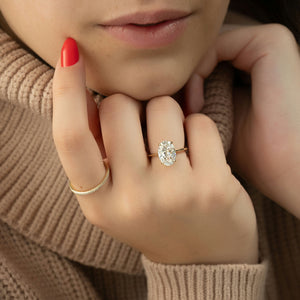 The Katelyn Set With A 2 Carat Oval Lab Diamond