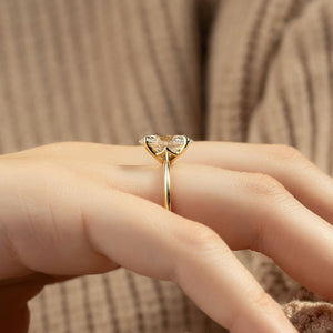 The Katelyn Set With A 2 Carat Oval Lab Diamond