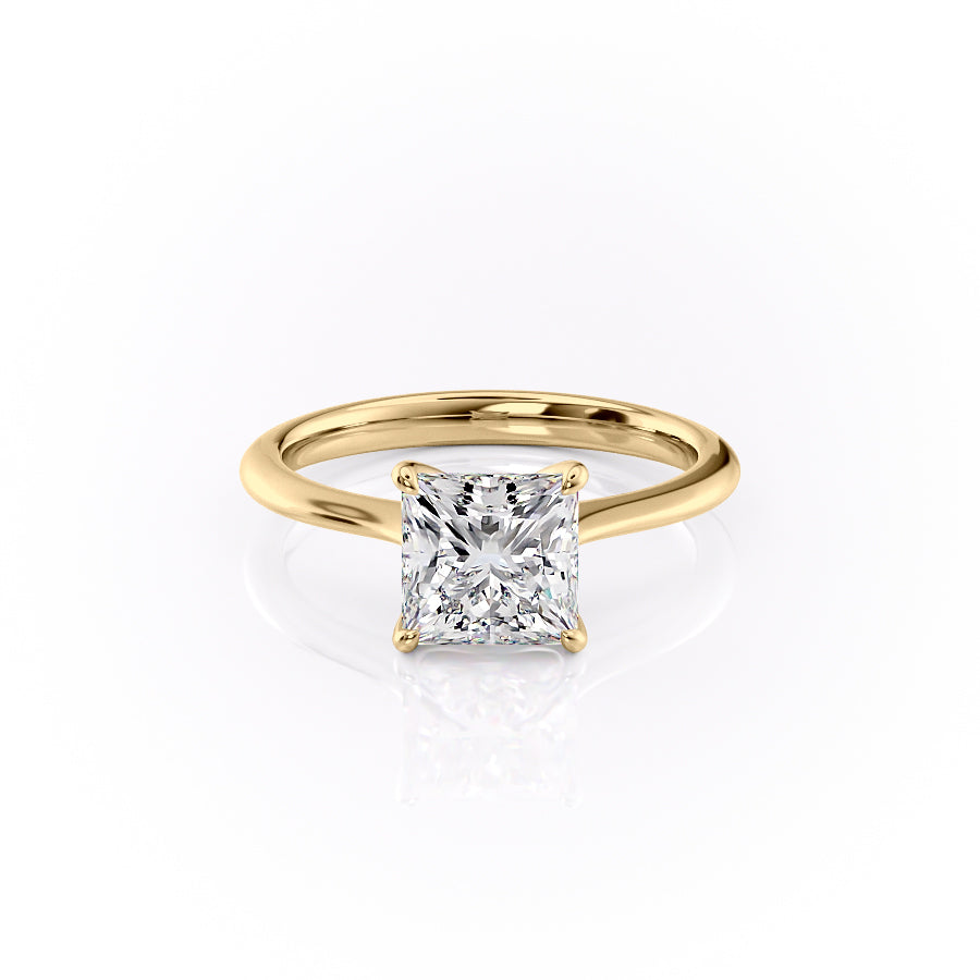 The Katelyn Set With A 2.5 Carat Princess Lab Diamond