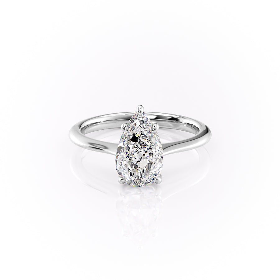 The Katelyn Set With A 2.5 Carat Pear Lab Diamond