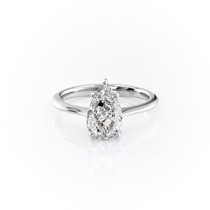 The Katelyn Set With A 2.5 Carat Pear Lab Diamond