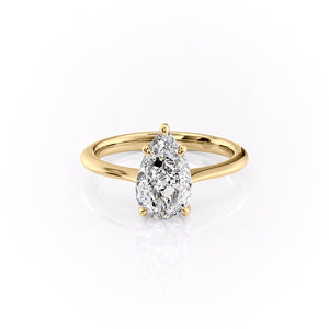 The Katelyn Set With A 1 Carat Pear Lab Diamond