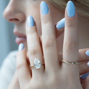The Katelyn Set With A 2 Carat Pear Lab Diamond