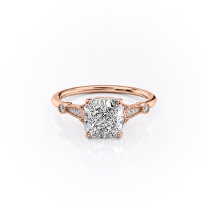 The Stephanie Set With A Cushion Moissanite