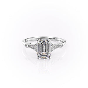 The Stephanie Set With A Emerald Lab Diamond