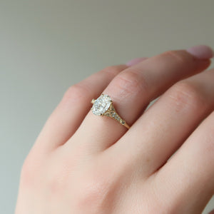 The Stephanie Set With A 1 Carat Oval Lab Diamond