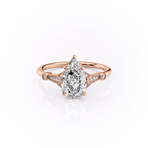 The Stephanie Set With A Pear Moissanite