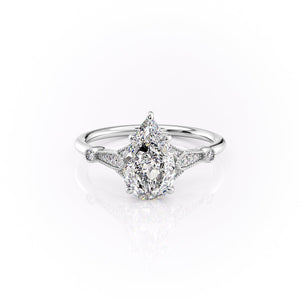 The Stephanie Set With A Pear Moissanite