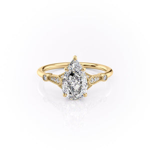 The Stephanie Set With A Pear Moissanite