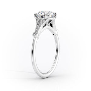 The Stephanie Set With A 1 Carat Cushion Lab Diamond