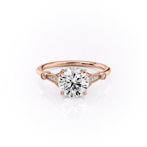 The Stephanie Set With A Round Lab Diamond