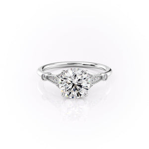 The Stephanie Set With A 1 Carat Round Moissanite