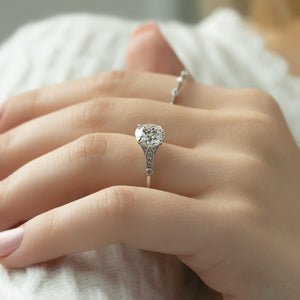 The Stephanie Set With A 1 Carat Round Moissanite