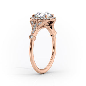 The Halo Stephanie Set With A 2.5 Carat Oval Lab Diamond