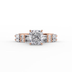 The Patricia Set With A 2 Carat Cushion Lab Diamond