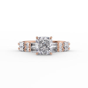 The Patricia Set With A 2 Carat Cushion Lab Diamond