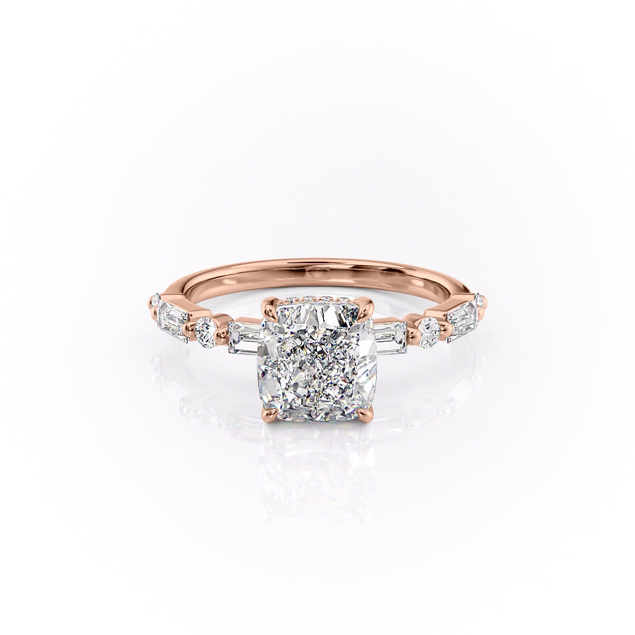 The Patricia Set With A 2 Carat Cushion Lab Diamond