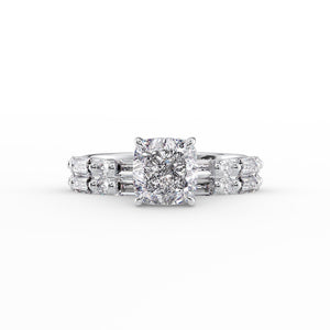The Patricia Set With A 2 Carat Cushion Lab Diamond