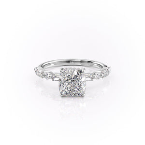The Patricia Set With A 2 Carat Cushion Moissanite
