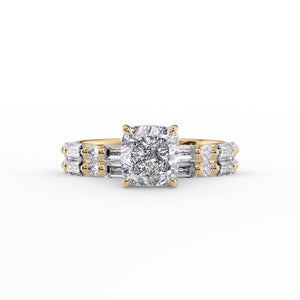 The Patricia Set With A 2 Carat Cushion Lab Diamond