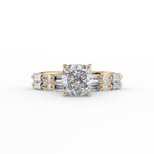 The Patricia Set With A 1 Carat Cushion Lab Diamond