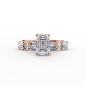 The Patricia Set With A 3 Carat Emerald Lab Diamond