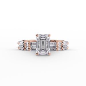 The Patricia Set With A 3.5 Carat Emerald Moissanite