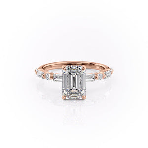 The Patricia Set With A 3 Carat Emerald Moissanite