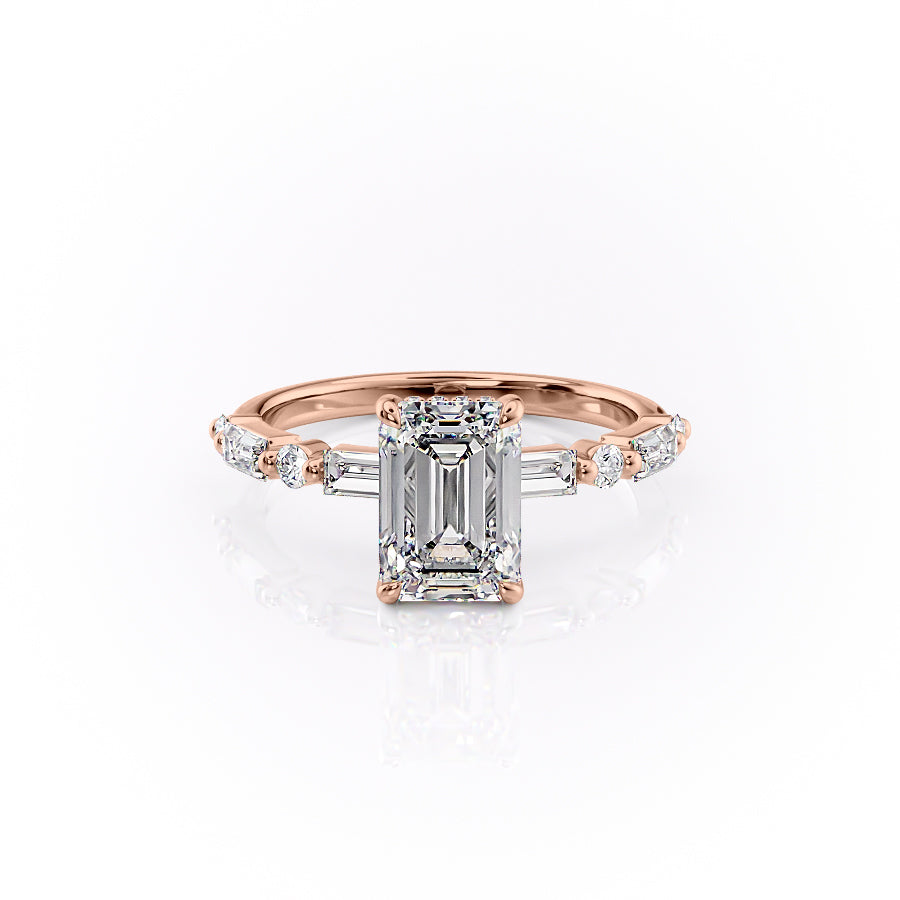 The Patricia Set With A 2 Carat Emerald Lab Diamond
