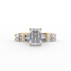 The Patricia Set With A 5 Carat Emerald Moissanite