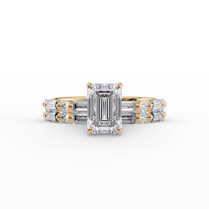 The Patricia Set With A 3.5 Carat Emerald Moissanite