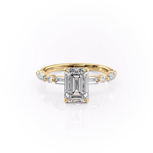 The Patricia Set With A 2.5 Carat Emerald Moissanite
