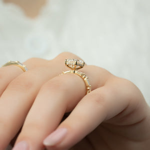 The Patricia Set With A 2 Carat Emerald Lab Diamond