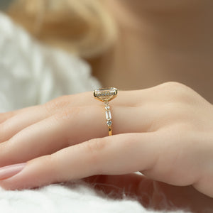 The Patricia Set With A 2 Carat Emerald Lab Diamond