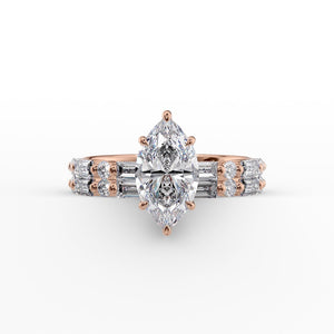 The Patricia Set With A 2 Carat Marquise Lab Diamond