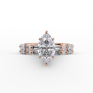 The Patricia Set With A 2 Carat Marquise Moissanite
