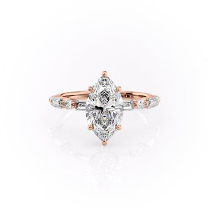 The Patricia Set With A 3.5 Carat Marquise Moissanite