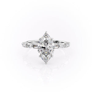 The Patricia Set With A 3.5 Carat Marquise Moissanite