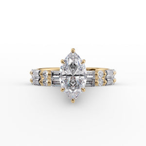 The Patricia Set With A 2 Carat Marquise Lab Diamond
