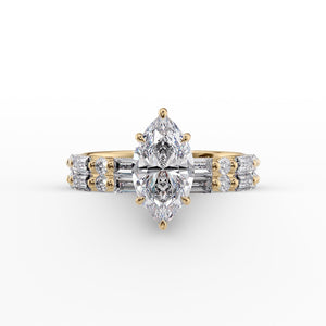 The Patricia Set With A 3 Carat Marquise Lab Diamond